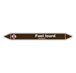Marqueur de tuyauterie - Fuel lourd - Vinyle laminé - NFX 08-105