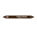 Marqueur de Tuyauterie - Fuel Retour - NFX 08-105 - Vinyle Laminé