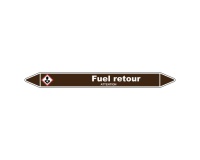 Marqueur de Tuyauterie - Fuel Retour - NFX 08-105 - Vinyle Laminé 150 x 12 mm
