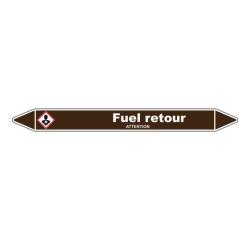 Marqueur de Tuyauterie - Fuel Retour - NFX 08-105 - Vinyle Laminé