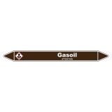 Marqueur de Tuyauterie - Gasoil - NFX 08-105 - Vinyle Laminé 150 x 12 mm