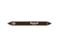 Marqueur de Tuyauterie - Gasoil - NFX 08-105 - Vinyle Laminé 150 x 12 mm