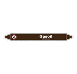 Marqueur de Tuyauterie - Gasoil - NFX 08-105 - Vinyle Laminé
