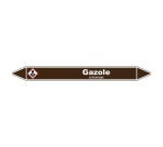 Marqueur de Tuyauterie - Gazole - NFX 08-105 - Vinyle Laminé