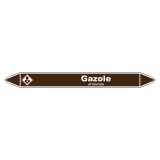 Marqueur de Tuyauterie - Gazole - NFX 08-105 - Vinyle Laminé 150 x 12 mm