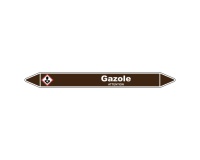 Marqueur de Tuyauterie - Gazole - NFX 08-105 - Vinyle Laminé 150 x 12 mm