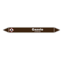 Marqueur de Tuyauterie - Gazole - NFX 08-105 - Vinyle Laminé