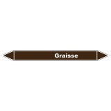 Marqueur de Tuyauterie - Graisse - NFX 08-105 - Vinyle laminé 150 x 12 mm