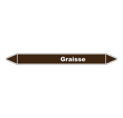 Marqueur de Tuyauterie - Graisse - NFX 08-105 - Vinyle laminé