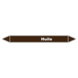 Marqueur de Tuyauterie - Huile - NFX 08-105 - Vinyle Laminé 150 x 12 mm