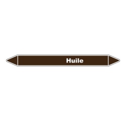 Marqueur de Tuyauterie - Huile - NFX 08-105 - Vinyle Laminé