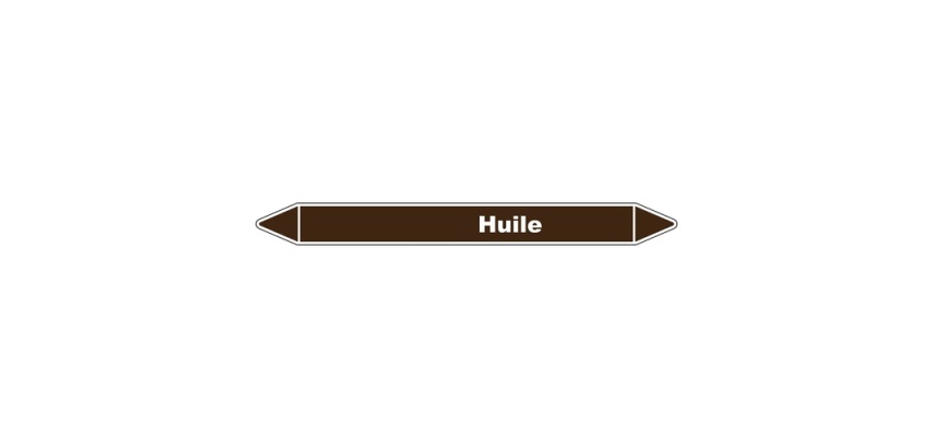 Marqueur de Tuyauterie - Huile - NFX 08-105 - Vinyle Laminé