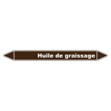 Marqueur Tuyauterie - Huile de Graissage - Vinyle Laminé 150 x 12 mm