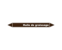 Marqueur Tuyauterie - Huile de Graissage - Vinyle Laminé 150 x 12 mm