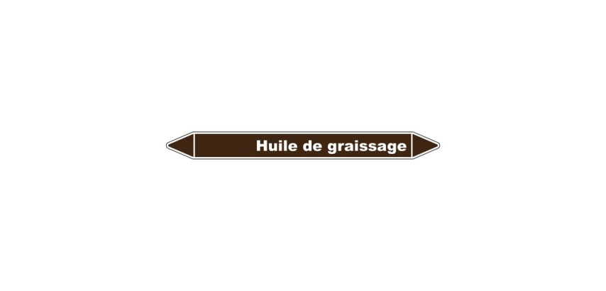 Marqueur Tuyauterie - Huile de Graissage - Vinyle Laminé