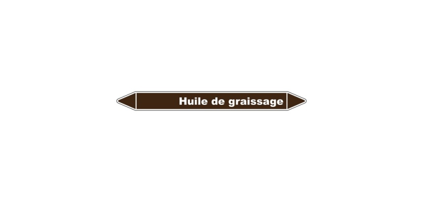 Marqueur Tuyauterie - Huile de Graissage - Vinyle Laminé