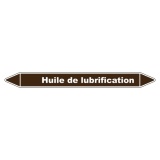 Marqueur tuyauterie - Huile lubrifiante - Vinyle laminé 150 x 12 mm