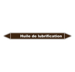 Marqueur tuyauterie - Huile lubrifiante - Vinyle laminé