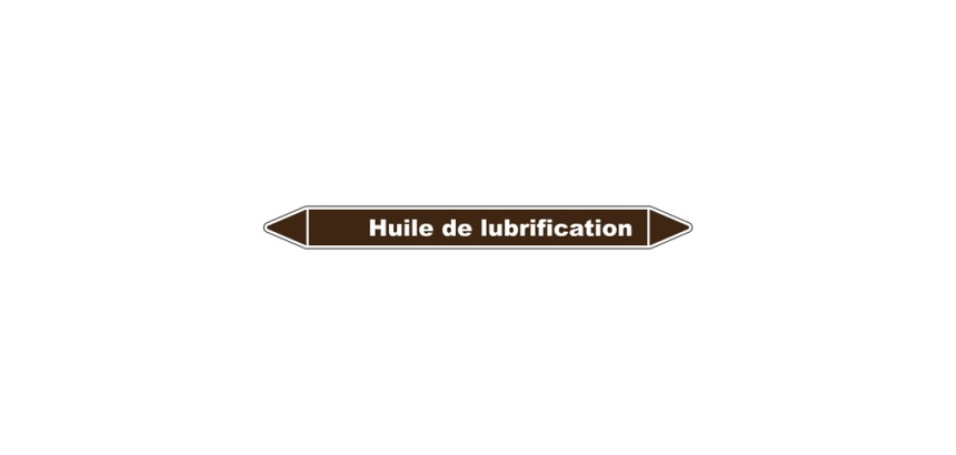 Marqueur tuyauterie - Huile lubrifiante - Vinyle laminé