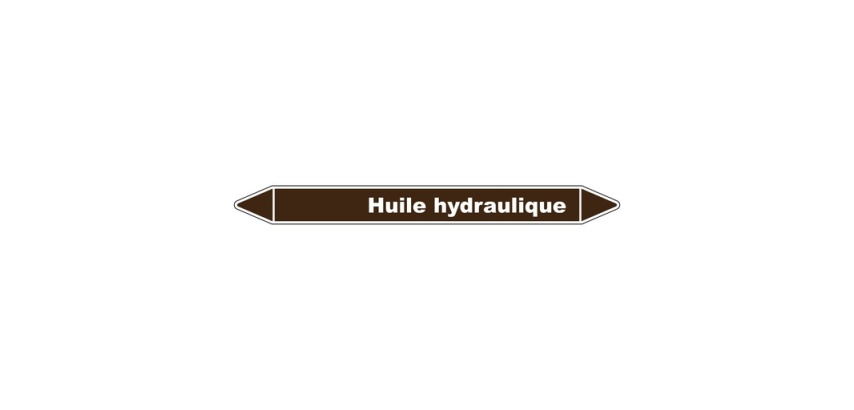 Marqueur Tuyauterie - Huile Hydraulique - Vinyle Laminé