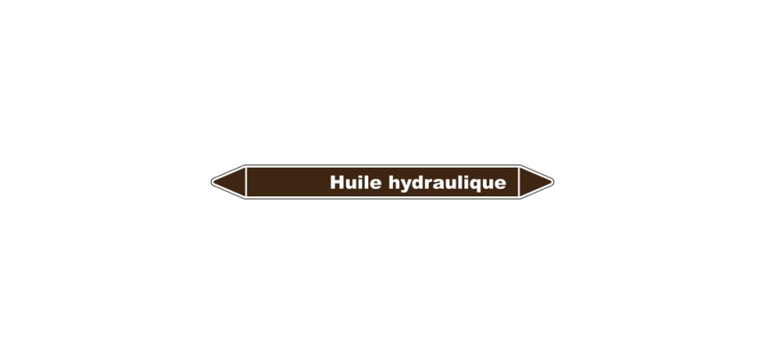 Marqueur Tuyauterie - Huile Hydraulique - Vinyle Laminé