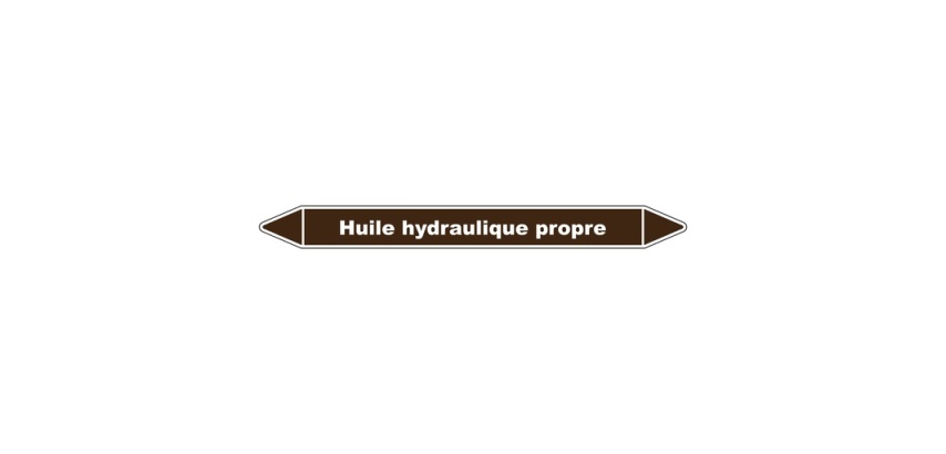 Marqueur Tuyauterie - Huile Hydraulique Propre - Vinyle Laminé