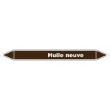 Marqueur de Tuyauterie - Huile Neuve - NFX 08-105 - Vinyle Laminé 150 x 12 mm