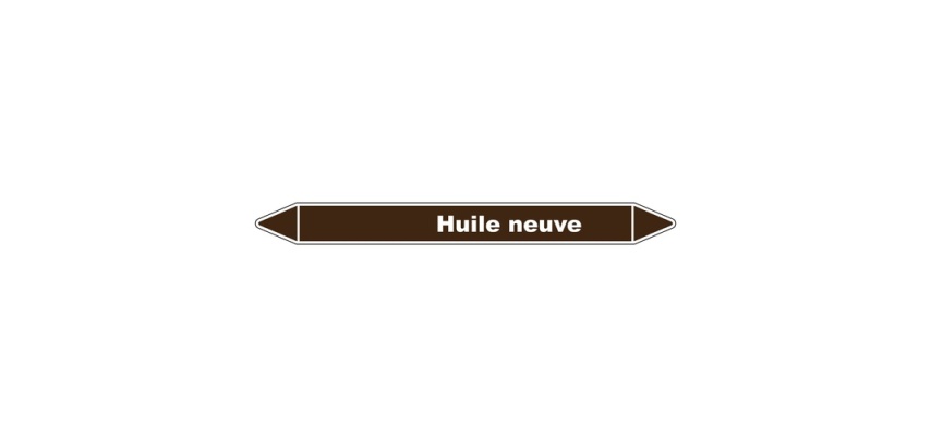Marqueur de Tuyauterie - Huile Neuve - NFX 08-105 - Vinyle Laminé