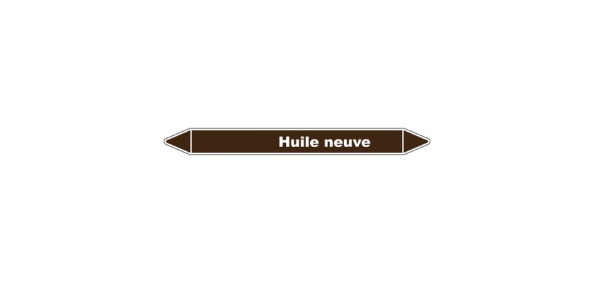 Marqueur de Tuyauterie - Huile Neuve - NFX 08-105 - Vinyle Laminé