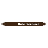 Marqueur tuyauterie - Huile récupérée - Vinyle laminé - NFX 08-105 150 x 12 mm
