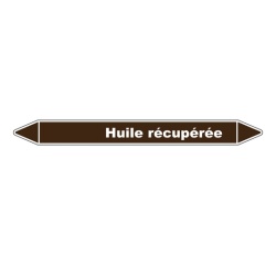 Marqueur tuyauterie - Huile récupérée - Vinyle laminé - NFX 08-105