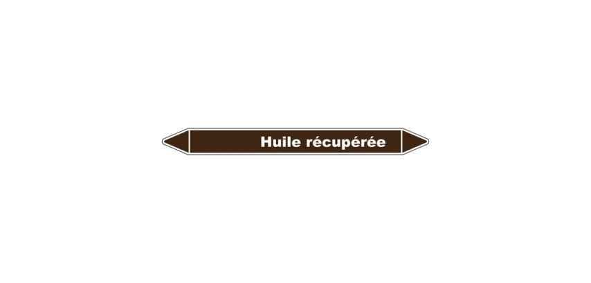 Marqueur tuyauterie - Huile récupérée - Vinyle laminé - NFX 08-105