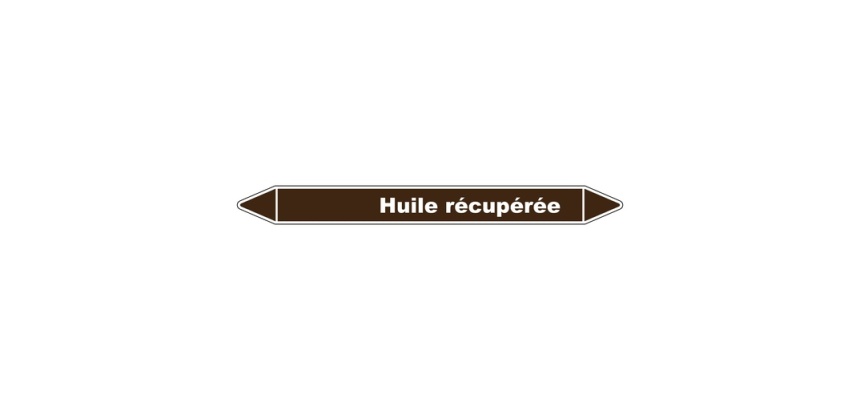 Marqueur tuyauterie - Huile récupérée - Vinyle laminé - NFX 08-105
