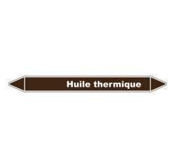 Marqueur Tuyauterie - Huile Thermique - Vinyle Laminé -NFX 08-105