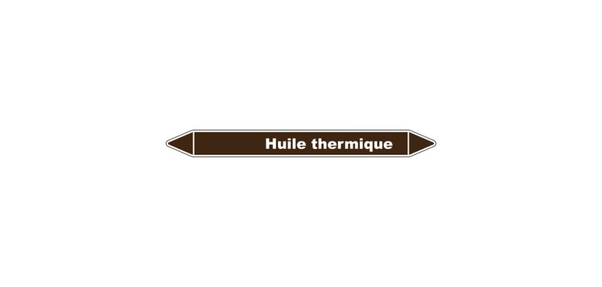 Marqueur Tuyauterie - Huile Thermique - Vinyle Laminé -NFX 08-105