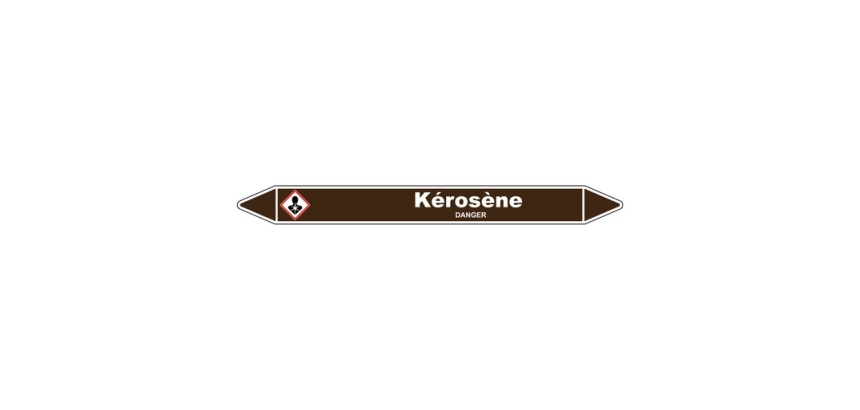 Marqueur de Tuyauterie - Kérosène - NFX 08-105 - Vinyle Laminé