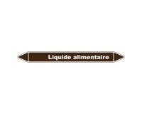 Marqueur de Tuyauterie - Liquide alimentaire - en Vinyle Laminé 150 x 12 mm