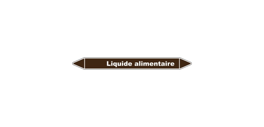 Marqueur de Tuyauterie - Liquide alimentaire - en Vinyle Laminé