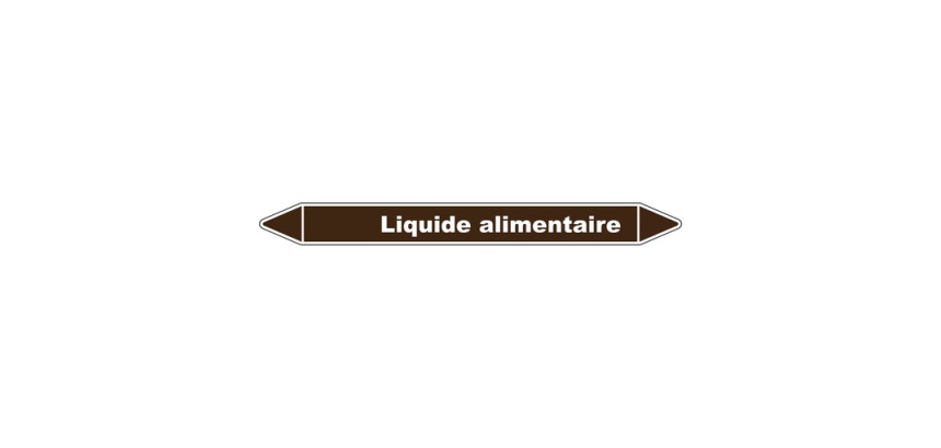 Marqueur de Tuyauterie - Liquide alimentaire - en Vinyle Laminé