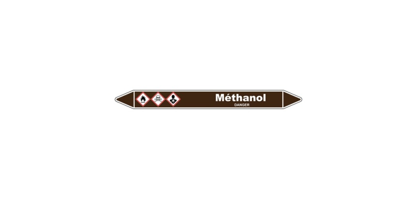 Marqueur Tuyauterie - Méthanol Liquide Inflammable - Vinyle