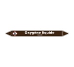 Marqueur Tuyauterie - Oxygène liquide - Vinyle Laminé -NFX 08-105