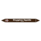 Marqueur Tuyauterie - Oxygène liquide - Vinyle Laminé -NFX 08-105 150 x 12 mm