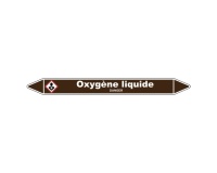 Marqueur Tuyauterie - Oxygène liquide - Vinyle Laminé -NFX 08-105 150 x 12 mm