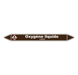 Marqueur Tuyauterie - Oxygène liquide - Vinyle Laminé -NFX 08-105