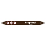 Marqueur de Tuyauterie - Propanol - NFX 08-105 - Vinyle Laminé 150 x 12 mm