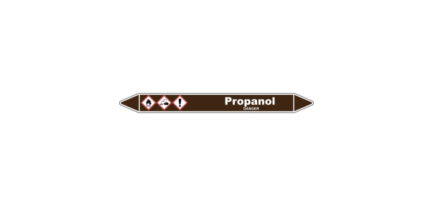Marqueur de Tuyauterie - Propanol - NFX 08-105 - Vinyle Laminé