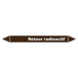 Marqueur Tuyauterie - Retour Radioactif - Vinyle Laminé 150 x 12 mm