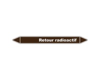 Marqueur Tuyauterie - Retour Radioactif - Vinyle Laminé 150 x 12 mm