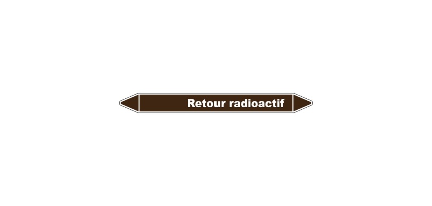 Marqueur Tuyauterie - Retour Radioactif - Vinyle Laminé