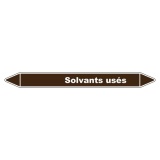 Marqueur - Tuyauterie Solvants Usés - Vinyle Laminé - NFX 08-105 150 x 12 mm